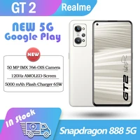 original realme gt 2 5g smart phone snapdragon 888 120hz 6 62 amoled screen 5000mah battery 65w super charge 50mp camera otg