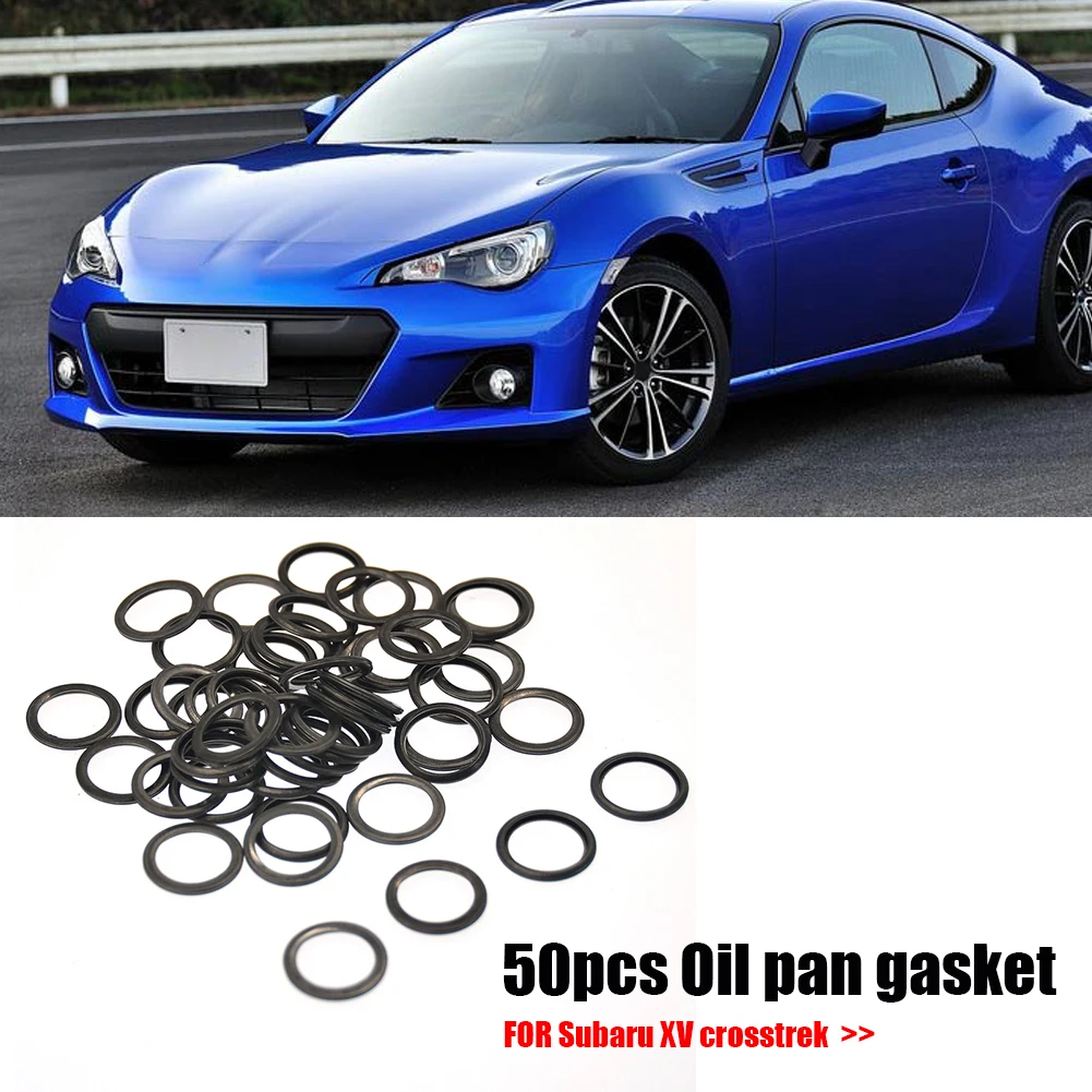 50pcs 16mm Oil Drain Plug Crush Washer Oil Pan Gaskets for Subaru Crossrek Forester Impreza 803916010 Car Accessories