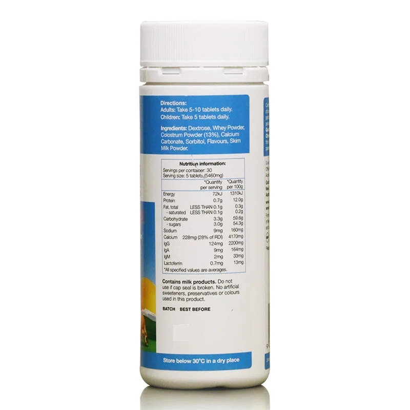 Хорошее здоровье колострум Жевательная 150 клубника ваниль IgG молочный белок