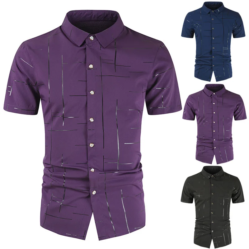

Male Short Sleeve Tops Casual Shirt Men's Slim Fit Brand Shirts Basic Plus Size Sale Shirts Dropshipping cotton clothes