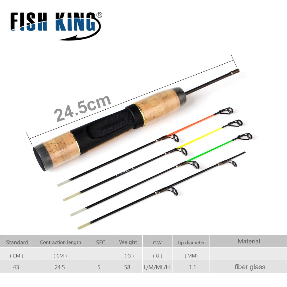 Рыболовная удочка FISH KING для зимней подледной рыбалки удочки c. W H/ML/M/L 43 см 58 г