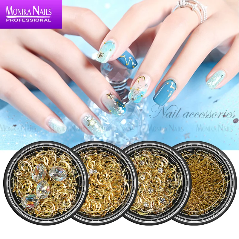 DIY 3D Nail Art плоские кристаллы полые Искусственные Шпильки аксессуары Стразы