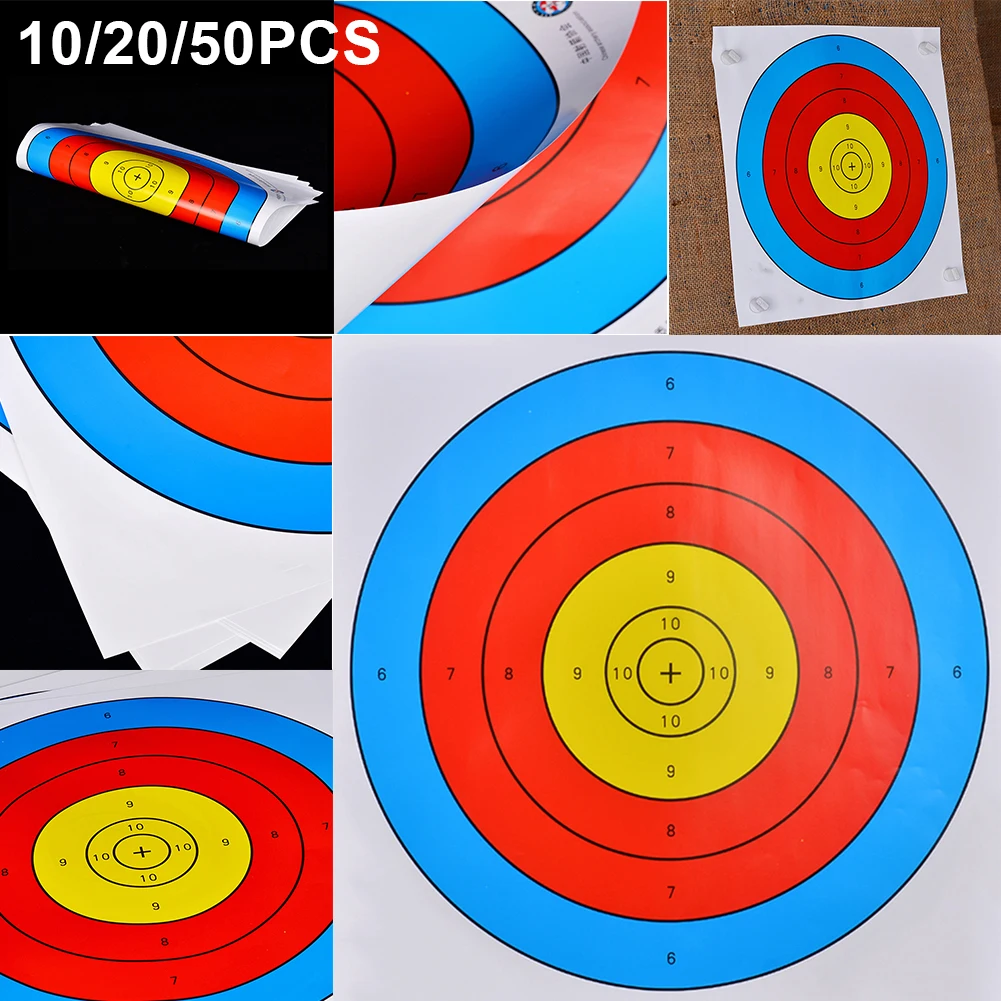 

Equipment Target Outdoor Entertainment 10/20/30Pcs Half Ring Paper Useful