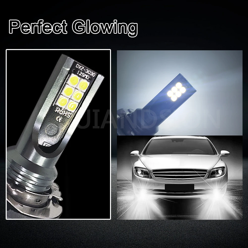 RUIANDSION 2 шт. 12 3030SMD 800Lm H11B H8B Энергоэффективный светодиодный противотуманные лампы