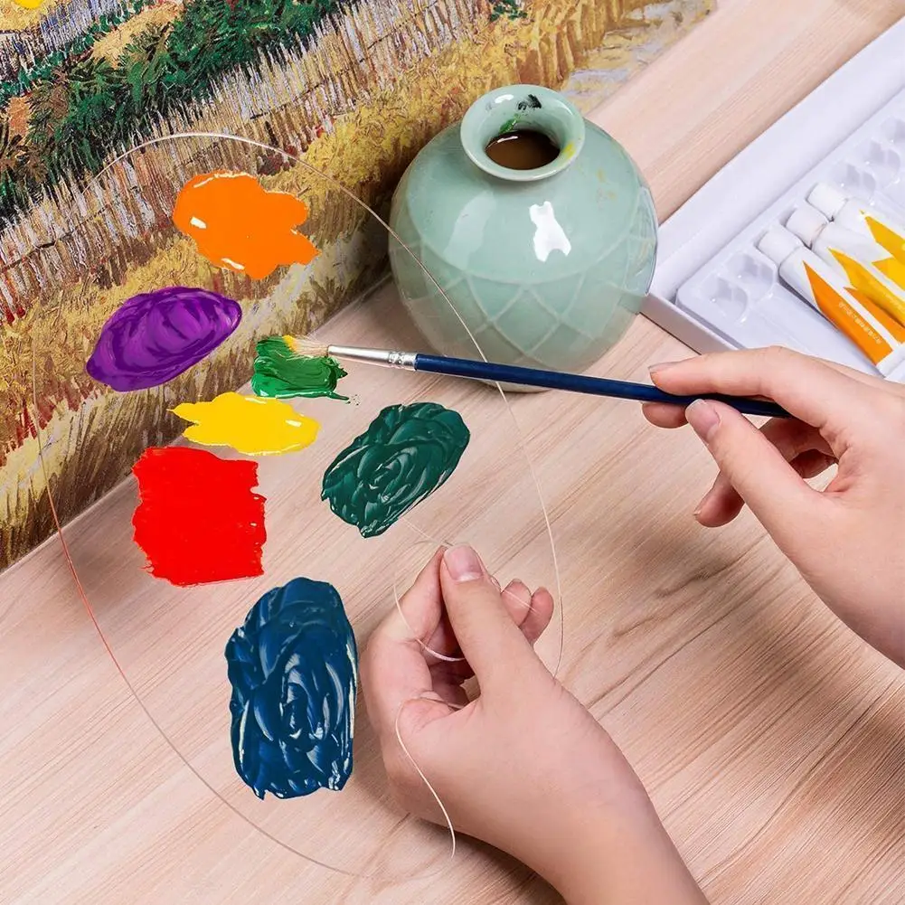 

Acrylic Paint Palette Transparent Gouache Artist Paint Up Oil Painting Palette Watercolor Painting Clean Tools To Easy Mixi E0k3