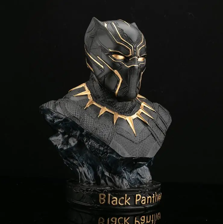 Resin Marvel Avengers Black Panther Bust Statue PVC Action Figures Toys 35cm Height