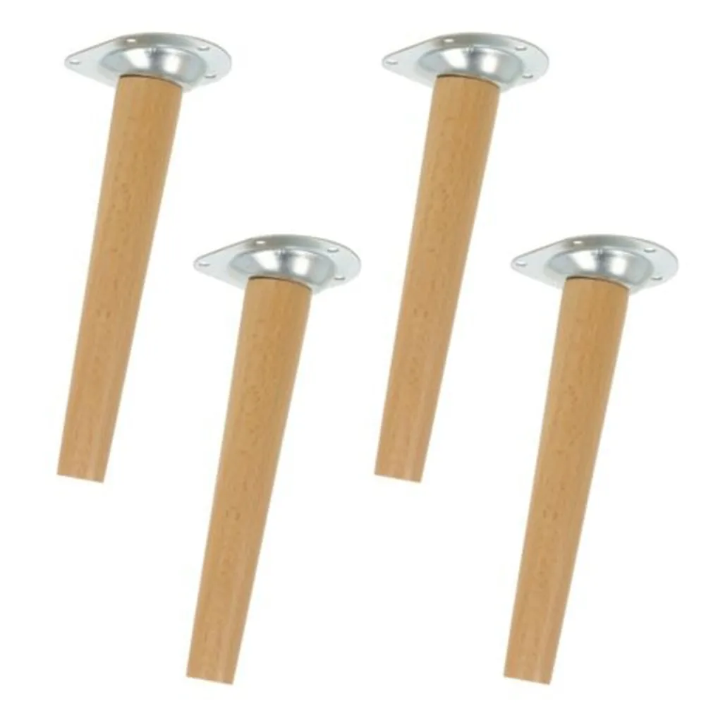 

4Pcs 15cm Solid Wood Furniture Legs Inclined Cone Sofa Bed Cabinet Leg Chair Table Anti-Skid Foot