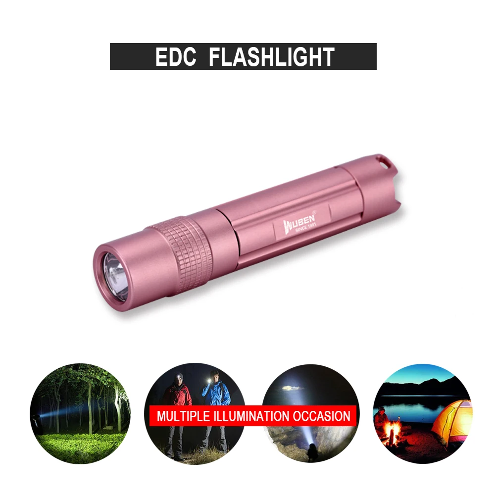 WUBEN E501 Mini LED Flashlight Pocket flashlights Portable led Lantern USB Rechargeable Lamp Key Light Zoomable Waterproof Torch | Лампы и