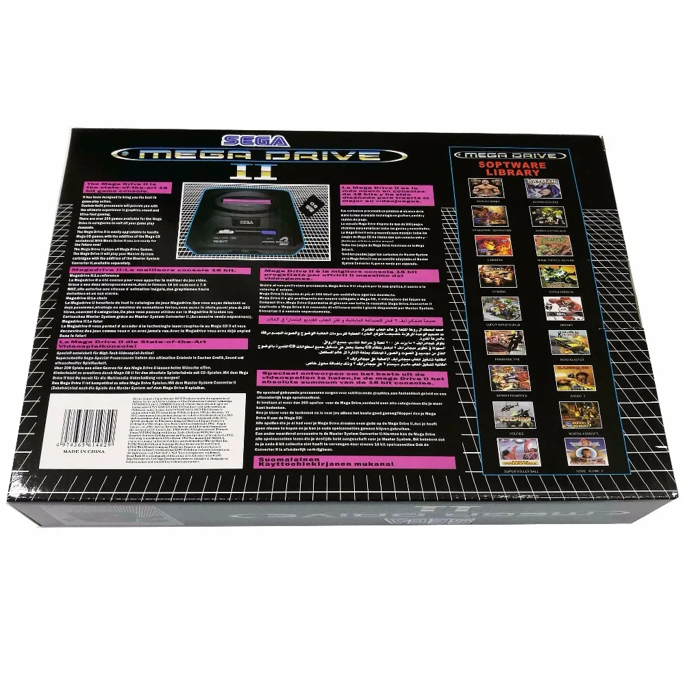 

New Arrival 16 bit SEGA MD 2 Video Game console for Original SEGA game cartridge Optional 138 in 1,196 in 1 classic game