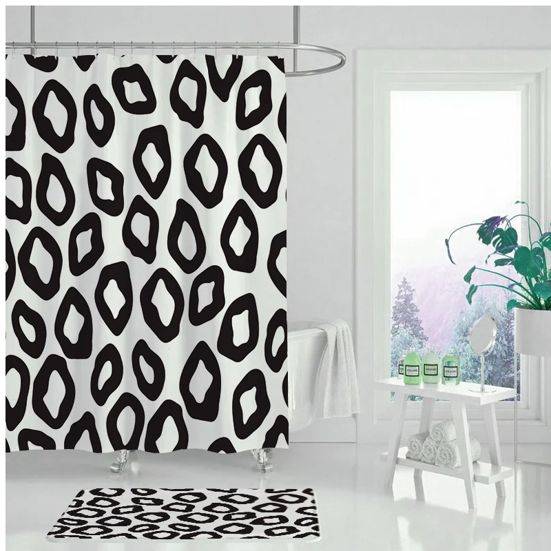 Современная Водонепроницаемая душевая занавеска для ванной комнаты модная с