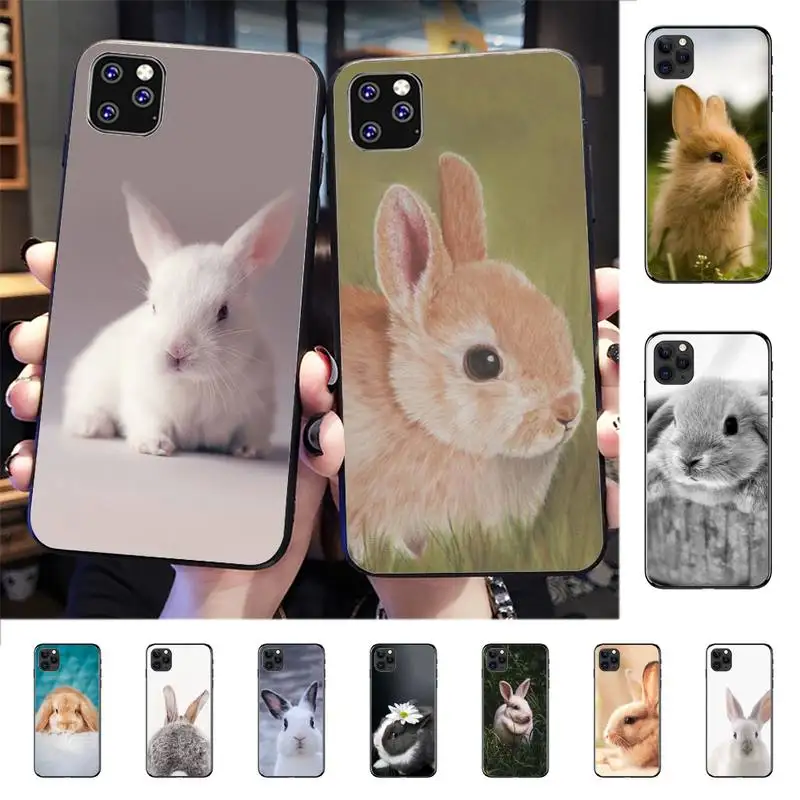 

Cute Baby Rabbit Phone Case for iphone 13 8 7 6 6S Plus X 5S SE 2020 XR 11 12 mini pro XS MAX