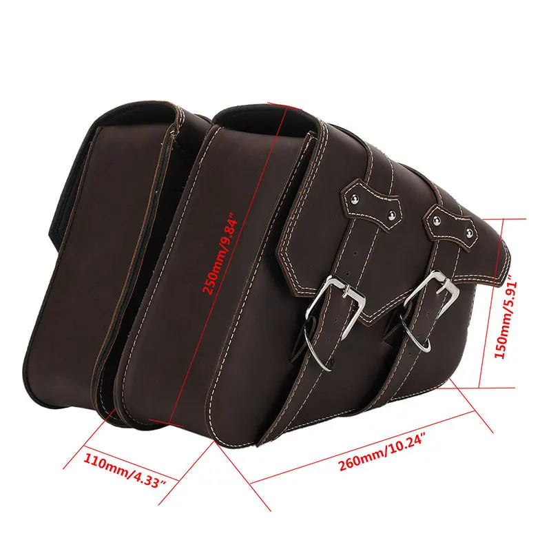 DERI 2 шт. мотоциклетные Сумки из искусственной кожи с боковым седлом для багажа