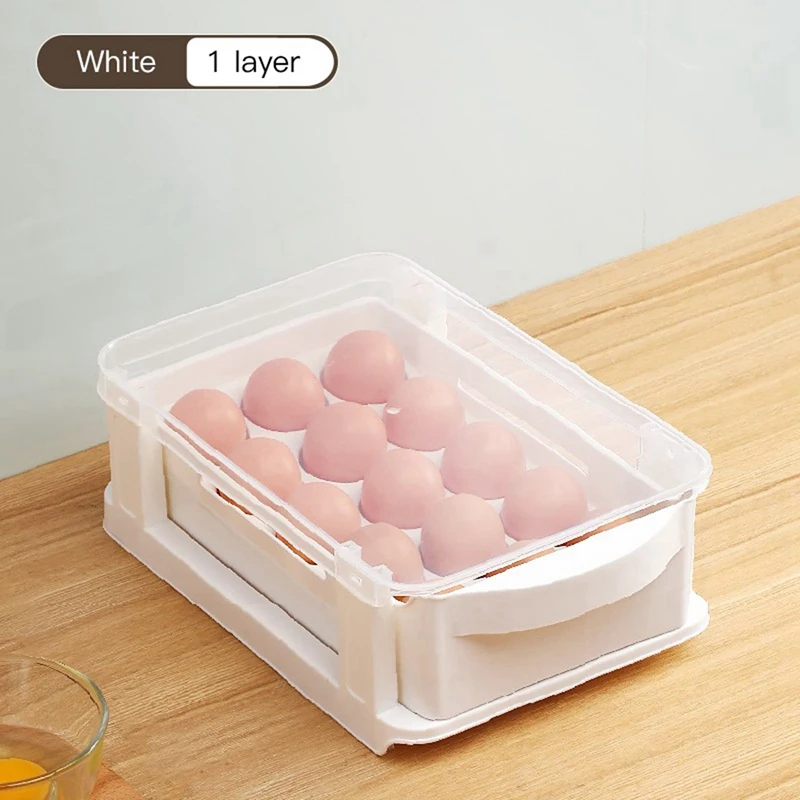 

Multi Layer Egg Storage Box Kitchen Plastic Egg Holder Eggs Dispensers Egg Storage Bin for Refrigerator