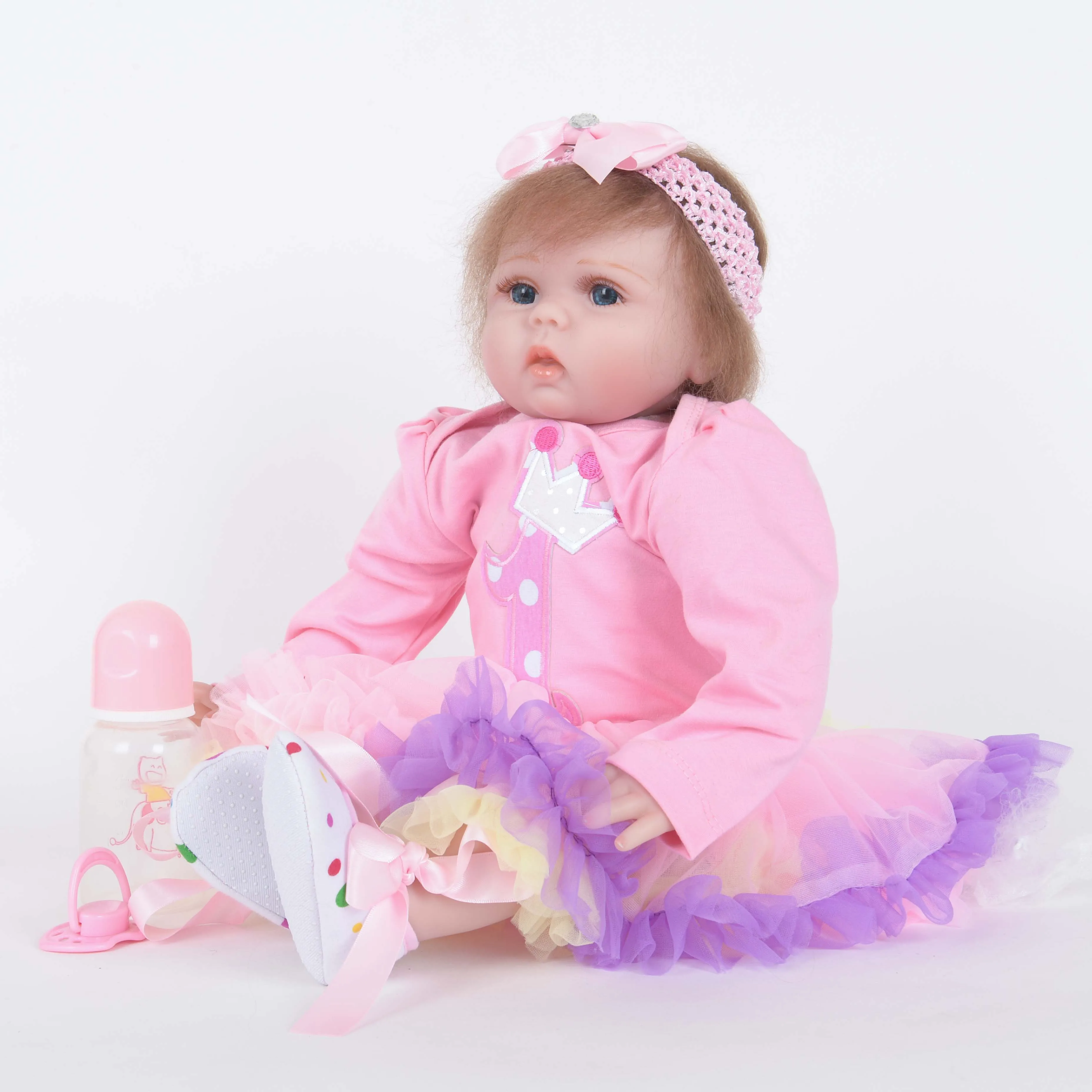 Кукла реборн для девочек Реалистичная мягкая силиконовая кукла младенец детей