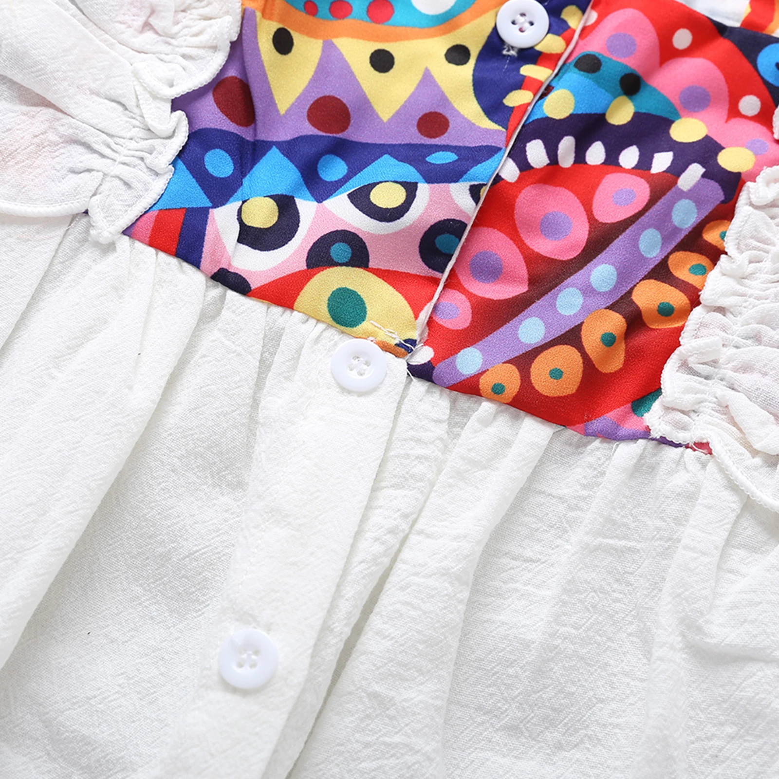 

OPPERIAYA Baby Girls Dress Summer casual High-Waist Sleeveless Square Collar Flower Printed Pleated Fall Side Pockets Dresses