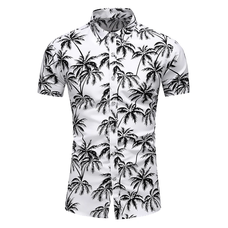 Fashion 9 Style Design Short Sleeve Casual Shirt Men's Print Beach Blouse 2021 Summer Clothing Plus Asian Size M-XXXL 4XL 5XL