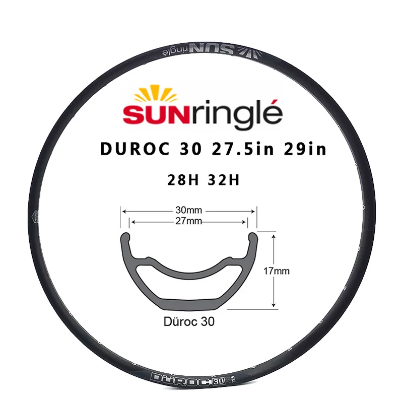 Горный обод Sunringle Durac 30/35/40 27 5/29 дюймов рукав край 32H/28H алюминиевая ободковая
