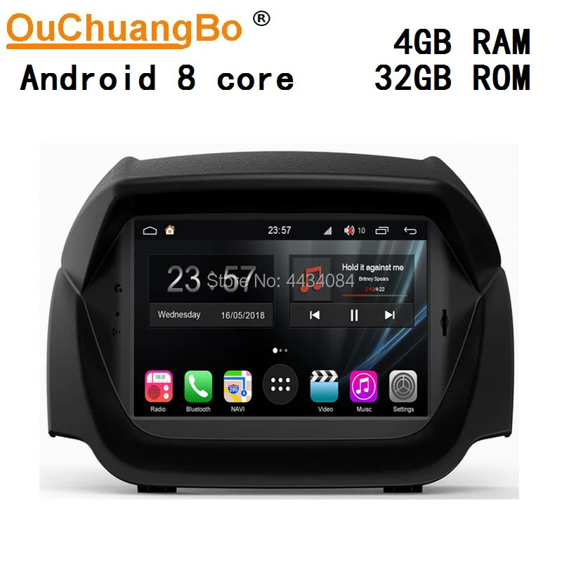 

Ouchuangbo car gps head unit audio S300 platform for Ford EcoSport 2013-2016 support USB SWC HD Video 8 core 4+32 android 9.0 OS