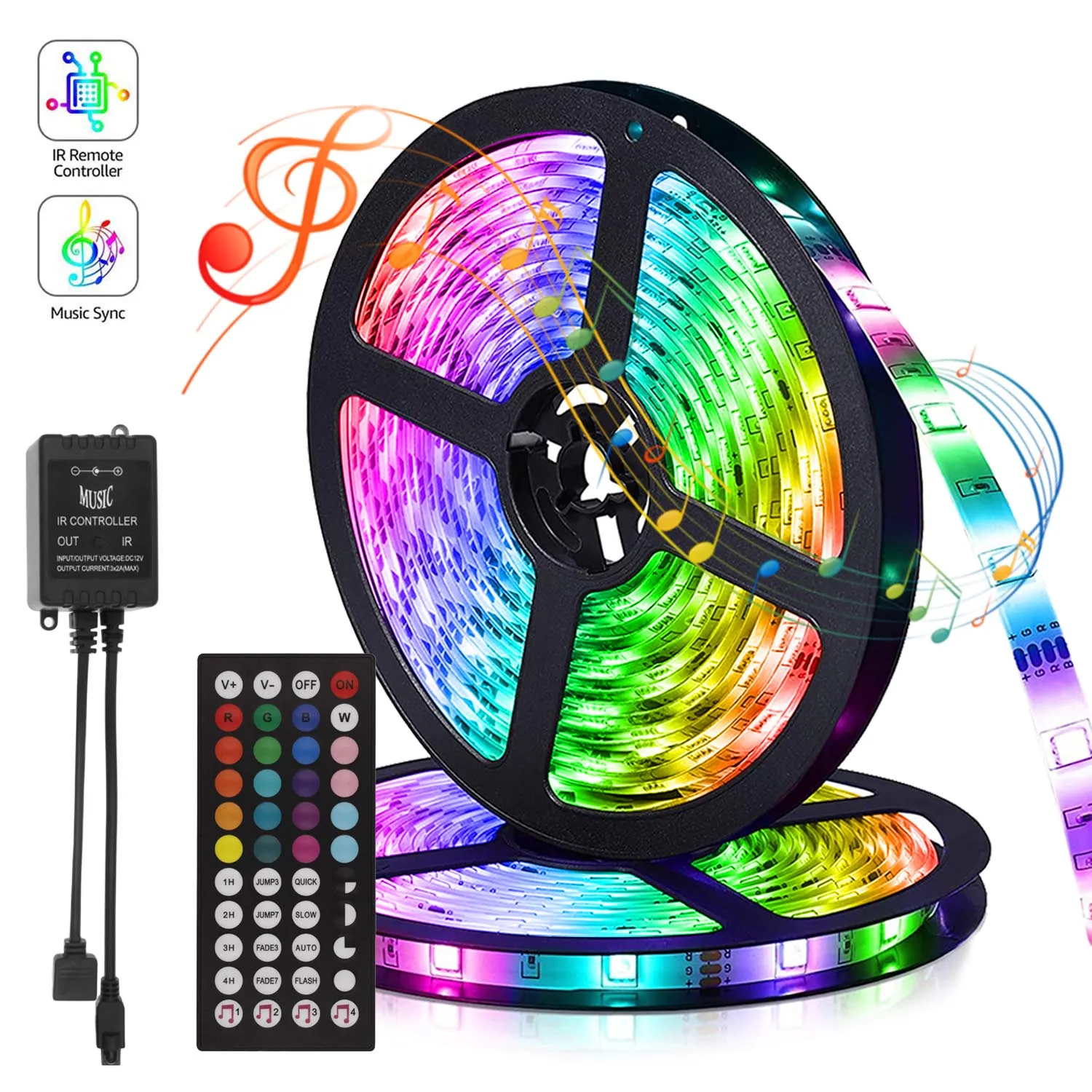 

5050 Led Strip Bluetooth Led Backlight Staircase Lighting Built-in Mic Night Lights Bedroom Decor Led Light with Remote Control