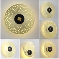creative living room led wall lamp simple postmodern bedroom bedside background wall lights for home nordic loft stairs fixtures