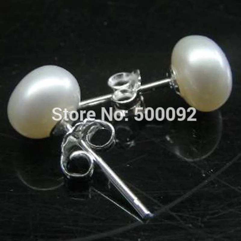 Женские серьги-гвоздики с натуральным жемчугом 10 пар 7 мм | Украшения и аксессуары