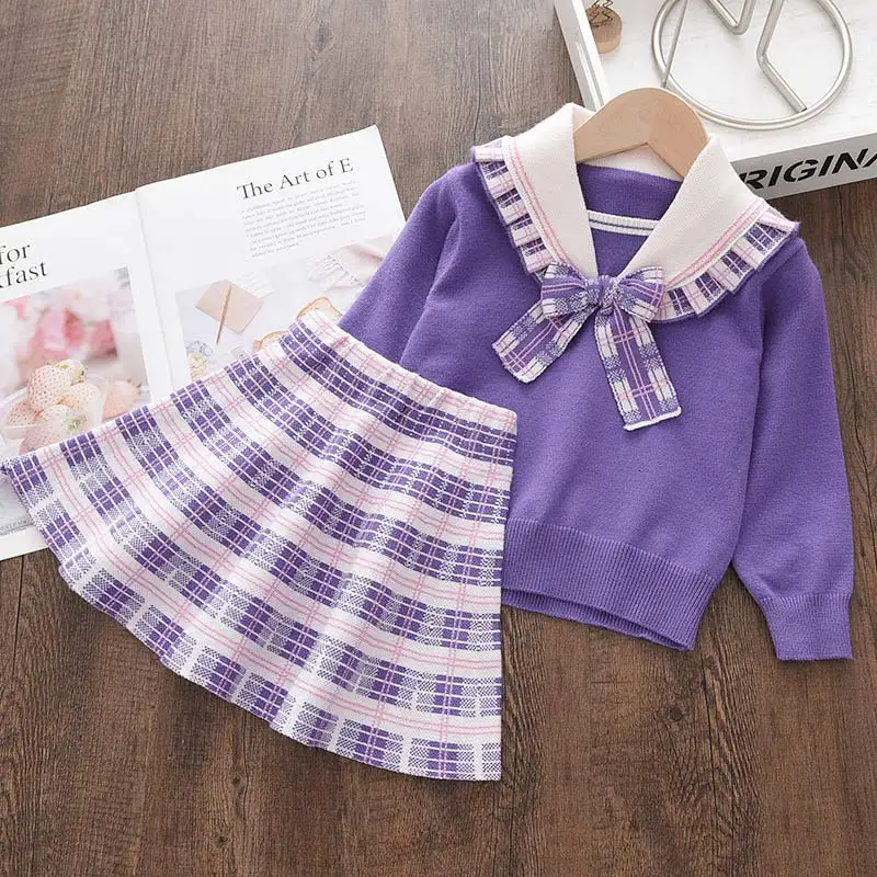 Детские платья для девочек комплекты детской одежды Модный осенне зимний