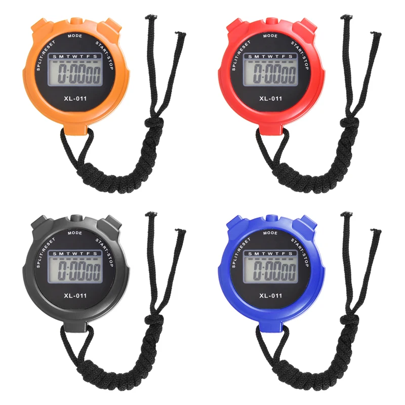 

XL-011 Handheld Sports Stop Watch Digital Display Fitness Timer Counter Portable 4Colors For Sports Stopwatch Chronograph