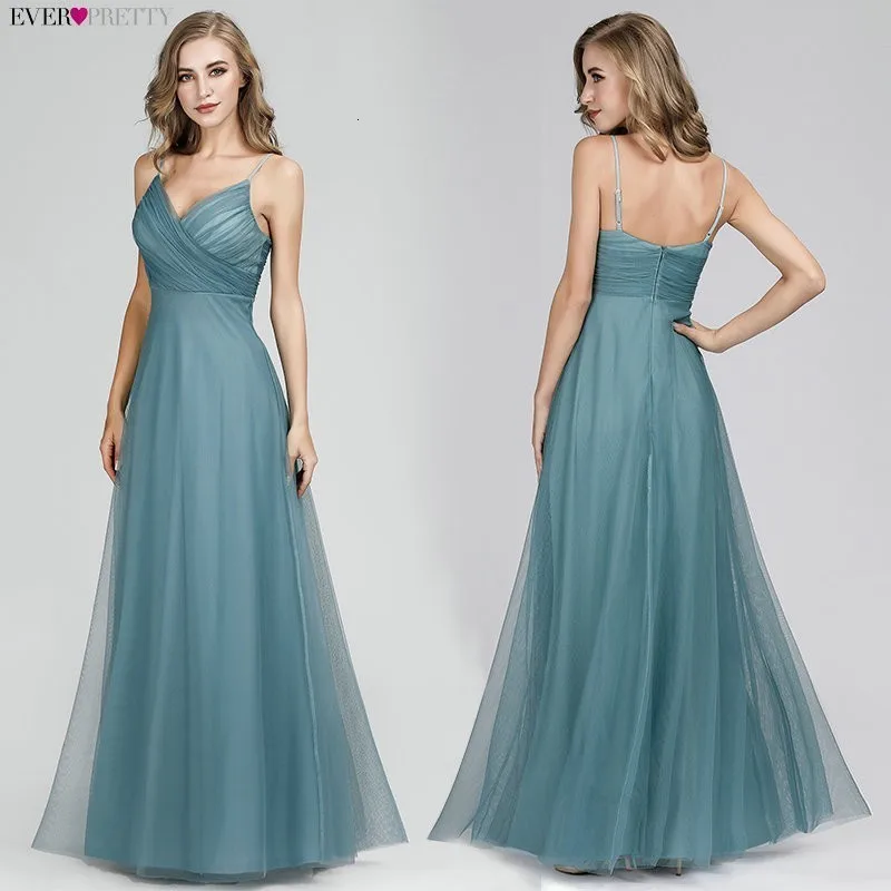 Розовые платья подружки невесты Ever Pretty EP07303 ТРАПЕЦИЕВИДНОЕ Элегантное свадебное платье без рукавов с v-образным вырезом для женщин