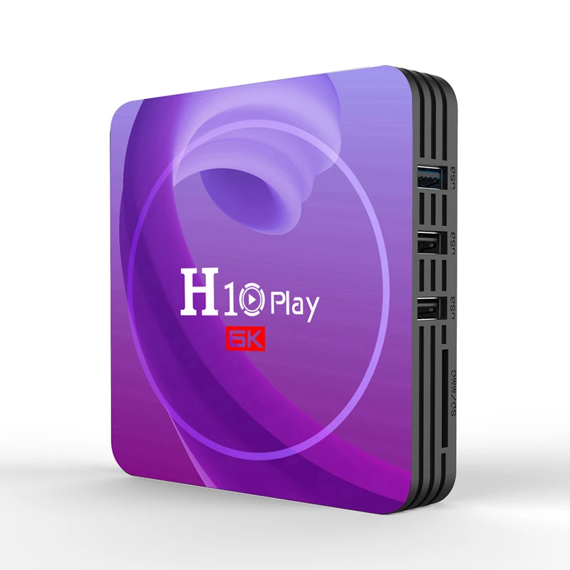 H10 Play Wi Fi ТВ коробка 6K HD 4 ядра 64 бит Android 9 0 медиа бокс с несколькими Язык Поддержка
