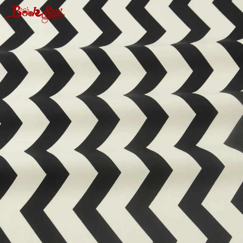 Черно белые волнистые дизайнерские 100% хлопковые мягкие книжные шитья