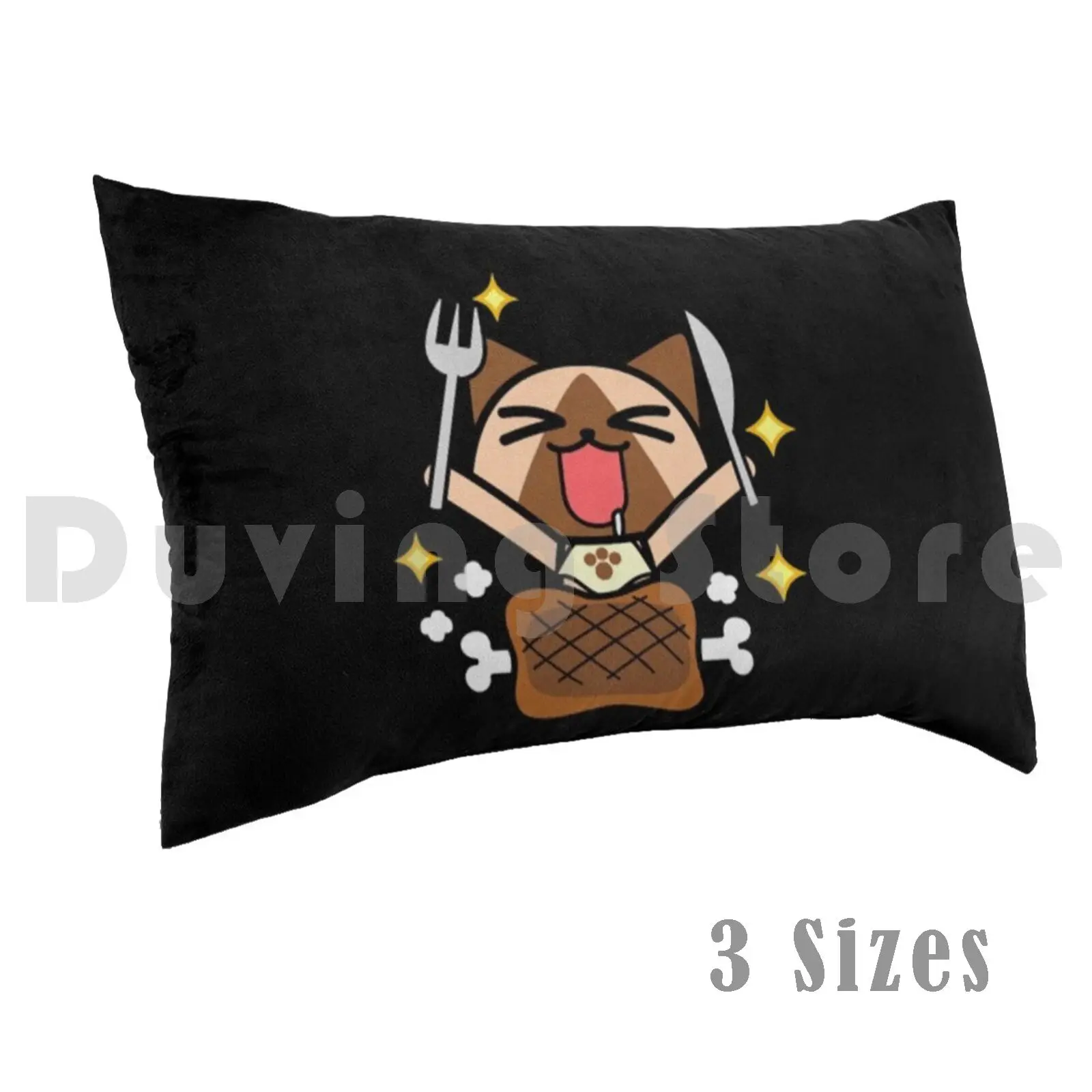 

Cat Eating Chicken Pillow Case Printed 50x75 Monster Hunter Monster Monster Hunter World Hunter Gaming Mhw Mh