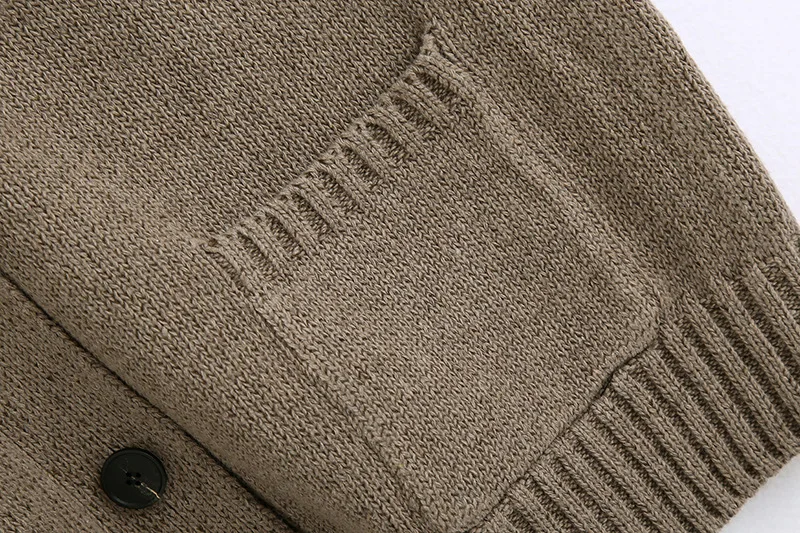 

2020 European and American autumn new all-match knitted vest women loose-breasted and wiped sleeve jacket