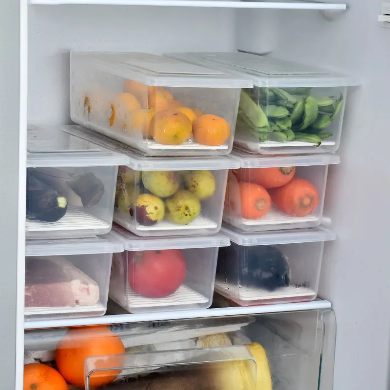 

Kitchen Plastic Food Vegetable Storage Container Organizer Fridge Storage Box Food Containers Small Refrigerator Storage Boxes