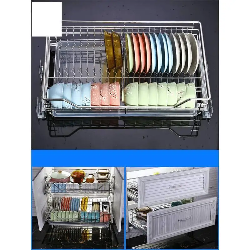 Organizador Almacenaje Armario Platos Mutfak Pantries, органайзер из нержавеющей стали, кухонный стеллаж, кухонный шкаф, корзина для хранения
