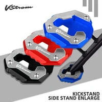 motorcycle kickstand side extension pad support plate enlarge stand for suzuki v strom 650 650xt 2016 2017 2018 2019 2020 2021