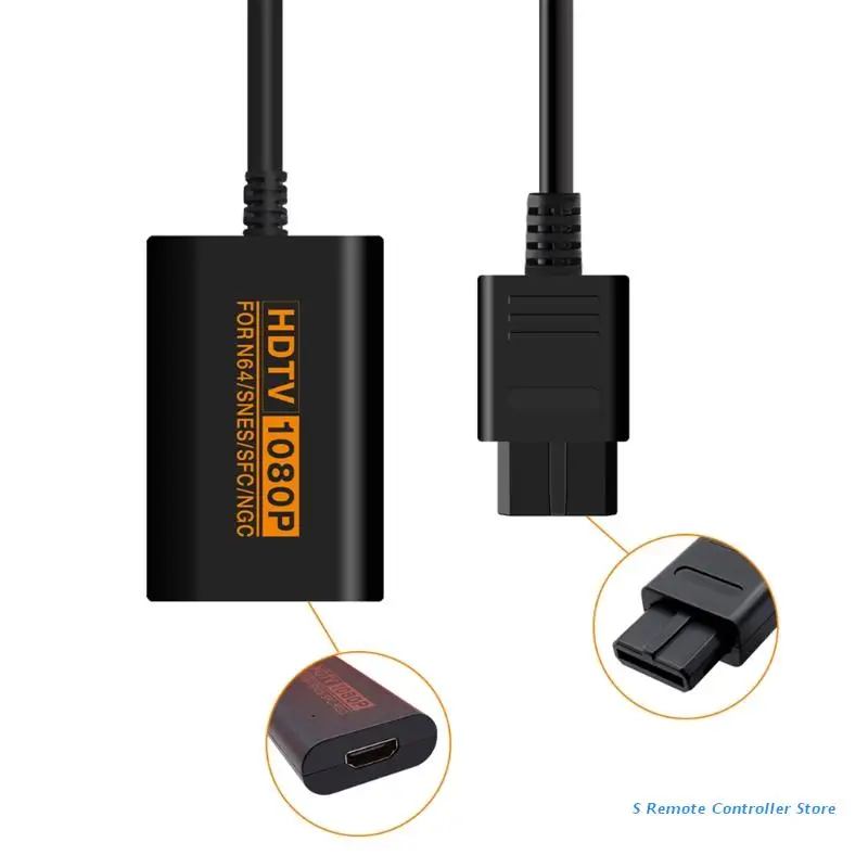 BX0E Retro Game Console Video Adapter 1080P HDMI-compatible Converter Signal Conversion Support PAL/NTSC for N64/SNES/SFC/NGC | Компьютеры