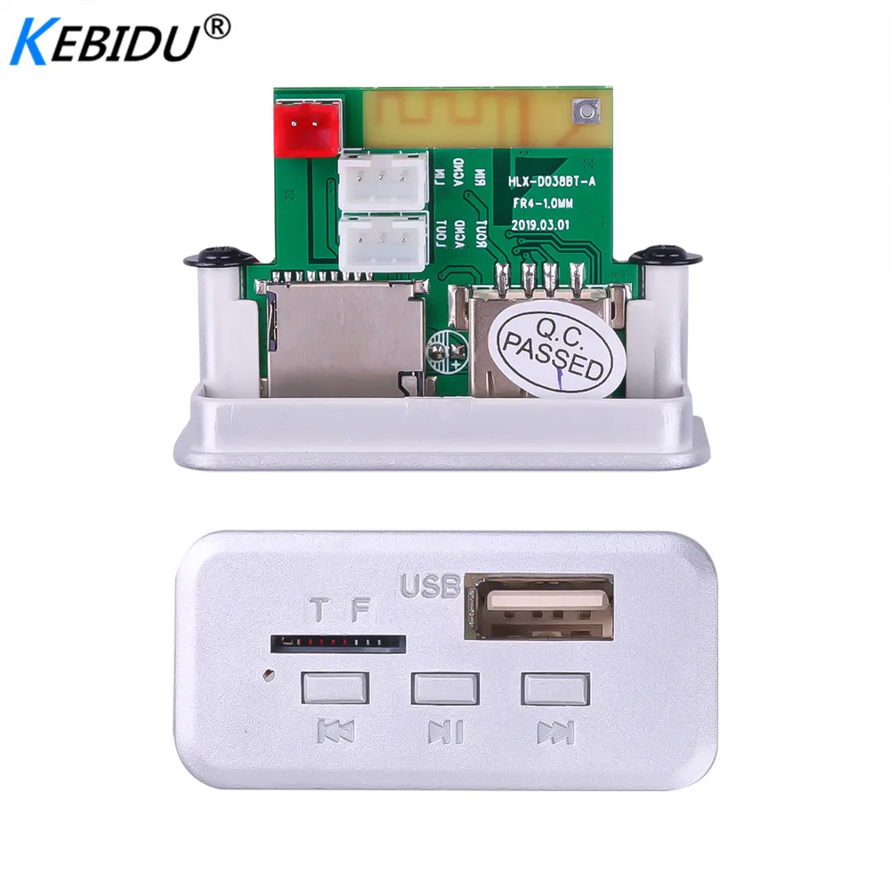 Kebidu 12 в MP3 WMA беспроводной Bluetooth 5 0 декодер плата аудио модуль USB FM TF радио AUX вход