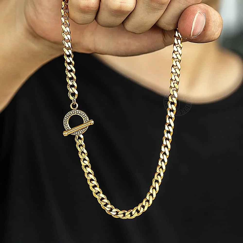5mm Stainless Steel Chain Cuban Curb Link Necklace for Men Women Toggle Clasp Fashion Hip hop Jewelry TNS00703 | Украшения и