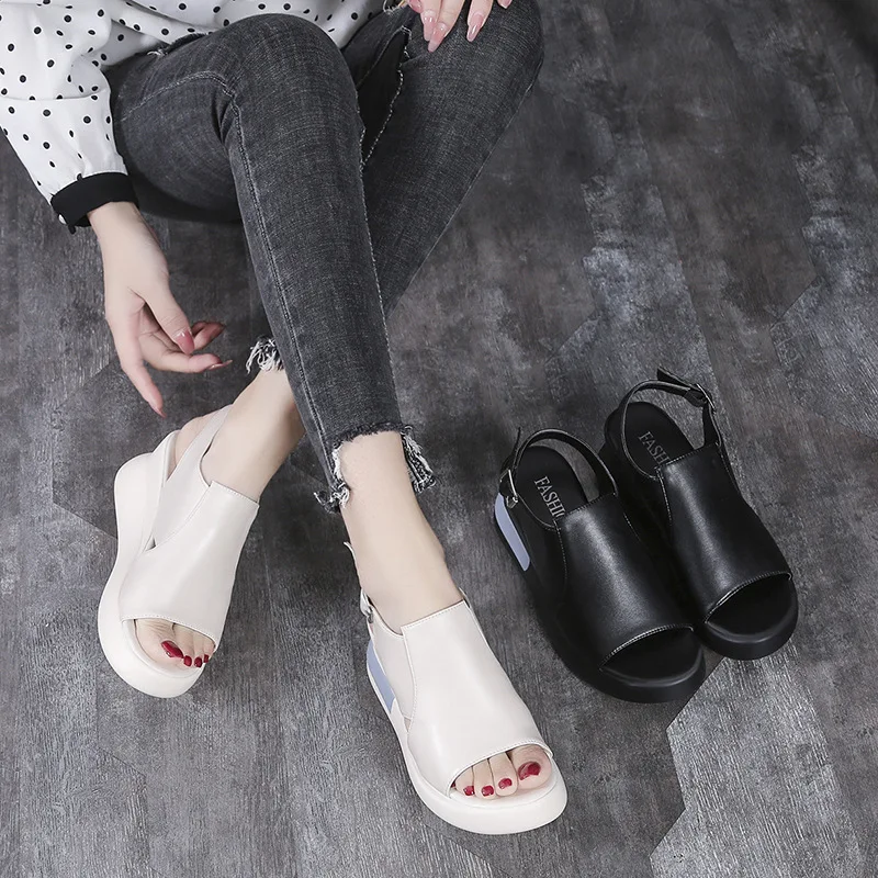 

Wedges Shoes For Women High Heels Sandals Summer Shoes 2021 Luxury Flip Flop Chaussures Femme Platform Sandals Plus Size 34-40