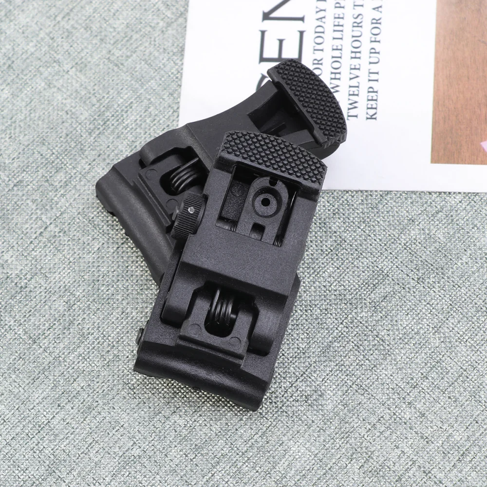 

2Pc Foldable Sight Device with Front Rear Aiming for Water Exterior Modified Accessories (Black)