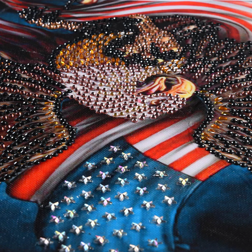 DIY 5D алмазная картина Мультяшные звезды и полосы Орел инопланетянин мозаика