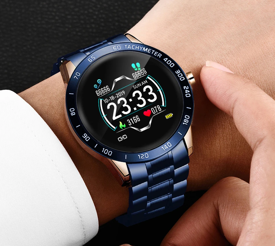 

2020 New Mens smart watch men Waterproof sports For iPhone Heart rate monitor blood pressure function smartwatch Fitness tracker