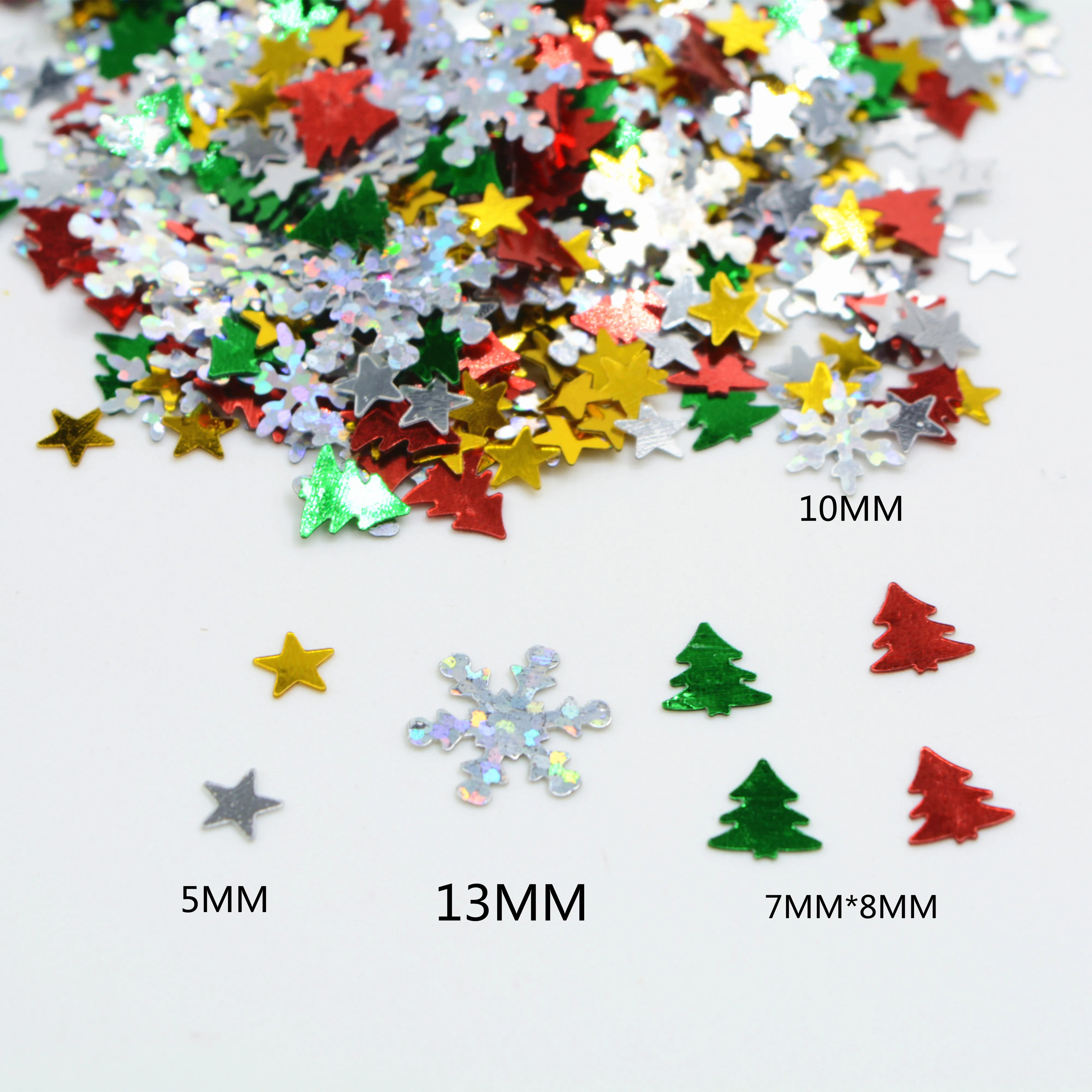 

10g Glitter Christmas Tree Snowflake Confetti Tinfoil Sequins DIY New Year Home Wedding Birthday Throw Party Decoration Supplies