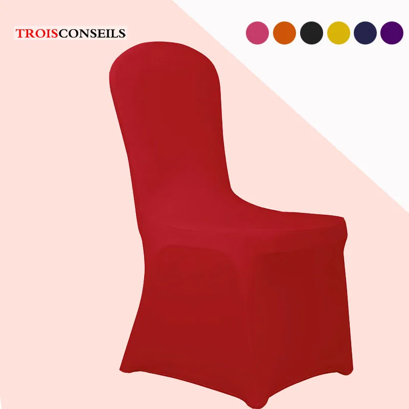 

Universal Spandex Chair Slipcover for Weddings Hotel Outdoor Party Decor Banquet Chair Covers Party Supplies Wholesale