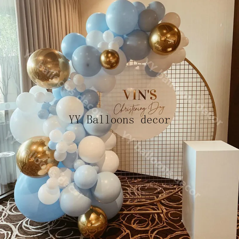 YY 79 шт. белого и синего цвета 1 арочный комплект Конфетти Для маленьких мальчиков