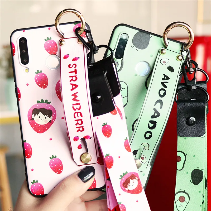 Y6 2018 чехол на запястье для Huawei Mate 30 Pro 20 10 P10 P8 P9 P20 P30 Lite P Smart 2019 пары с ремешком из