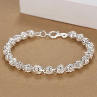 genuine jewelry bracelet for women 925 sterling silver wedding party fine jewelry charm romantic chain link bracelets gifts