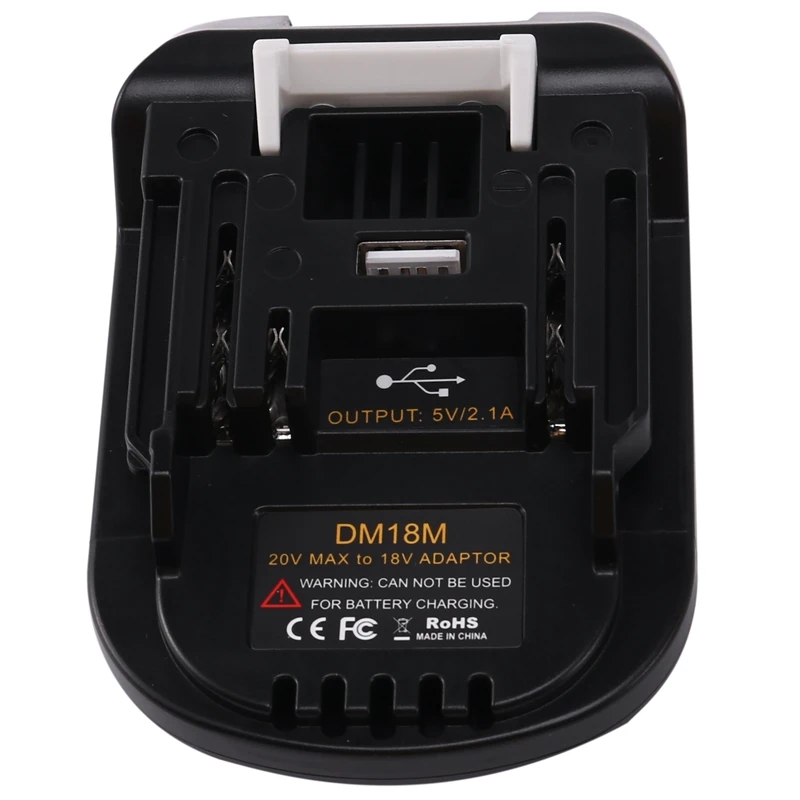 

Адаптер аккумулятора DM18M для Dewalt 18-20 в, преобразователь аккумулятора в для Makita 18-20 в, аккумулятор