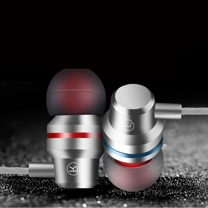 Проводные металлические наушники наушники-вкладыши 3 5 мм тяжелые басы с