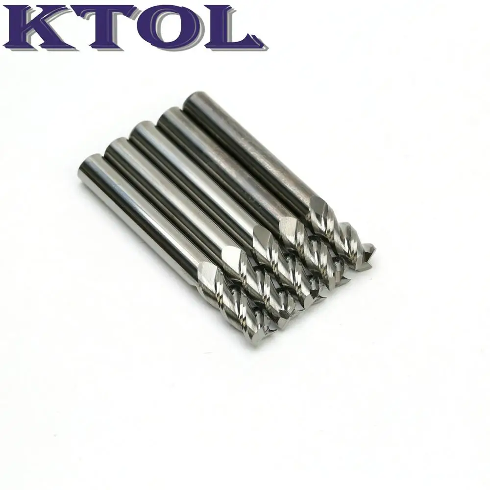 5 штук 6x15 мм HRC55 3-х лепестковый фрезерный резец из твердого сплава для обработки алюминиевого сплава на станках с ЧПУ.